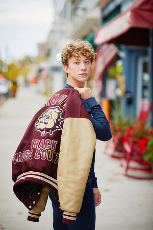 Ethan: Senior Portrait Session in Downtown Hudson