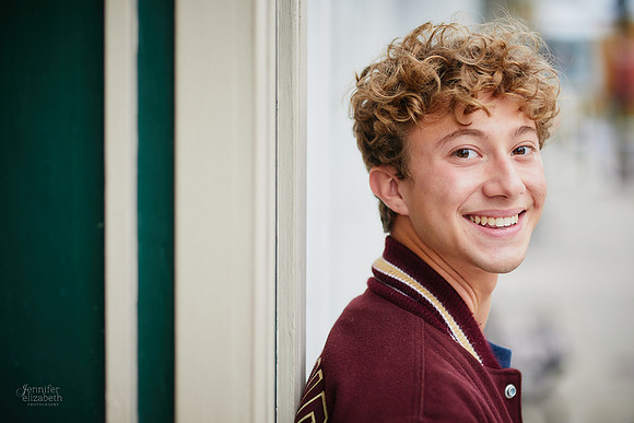 Ethan: Senior Portrait Session in Downtown Hudson