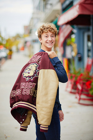 Ethan: Senior Portrait Session in Downtown Hudson