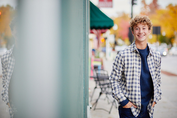 Ethan: Senior Portrait Session in Downtown Hudson