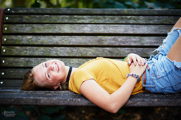 Katie: Senior Portrait Session in Old Worthington and at Nationwide Arena