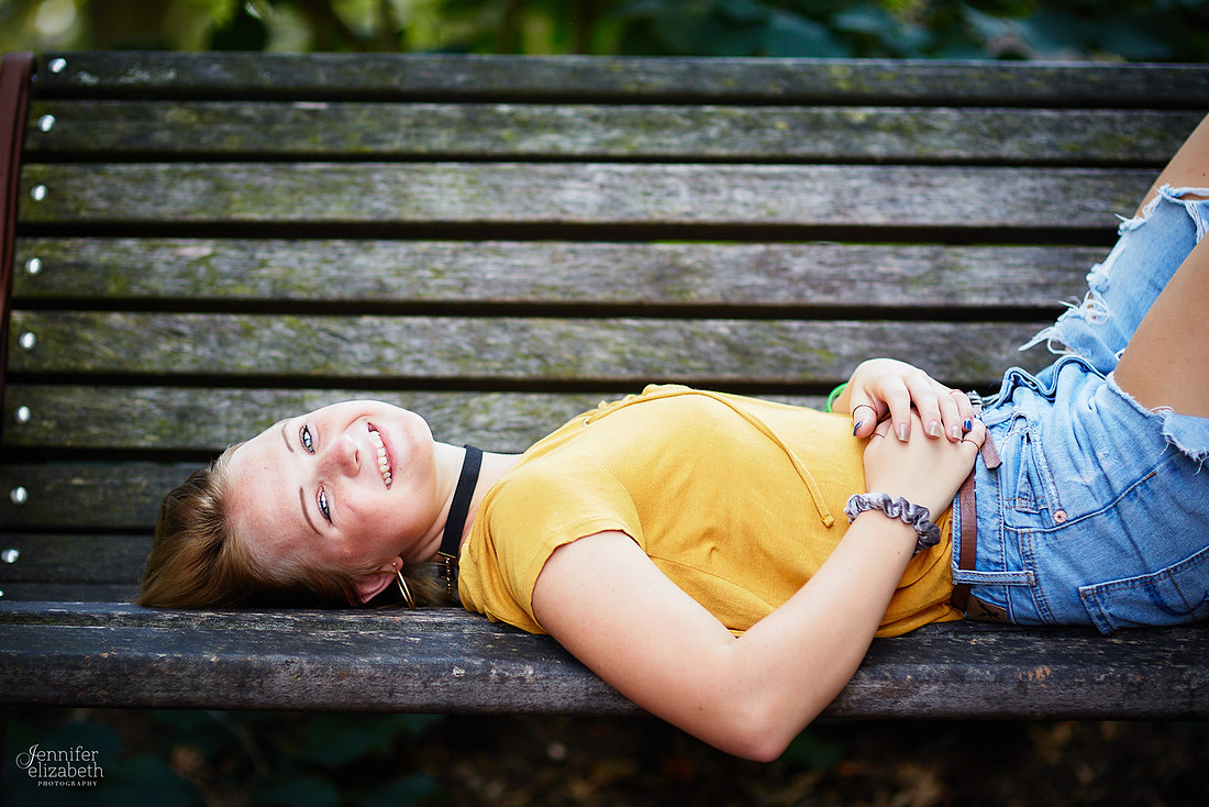 Katie: Senior Portrait Session in Old Worthington and at Nationwide Arena