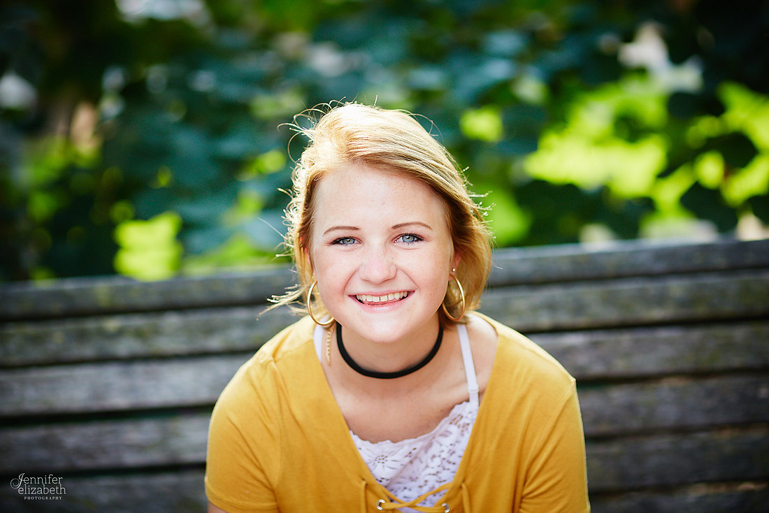 Katie: Senior Portrait Session in Old Worthington and at Nationwide Arena