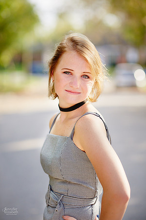 Katie: Senior Portrait Session in Old Worthington and at Nationwide Arena