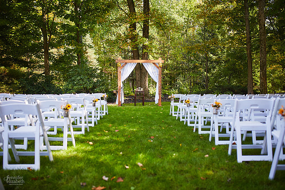 Allyson and Joe's Fall Backyard Wedding in Novelty