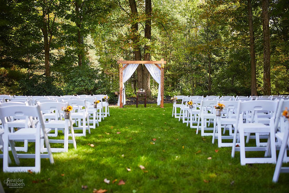 Allyson and Joe's Fall Backyard Wedding in Novelty