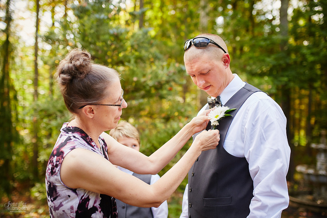 Allyson and Joe's Fall Backyard Wedding in Novelty