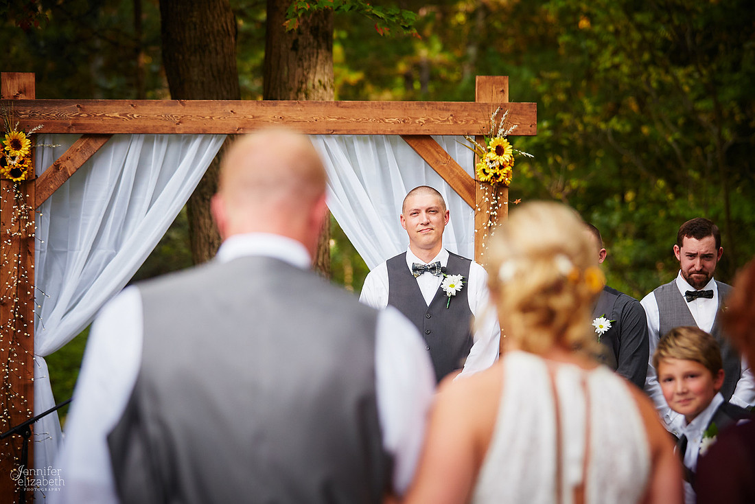 Allyson and Joe's Fall Backyard Wedding in Novelty