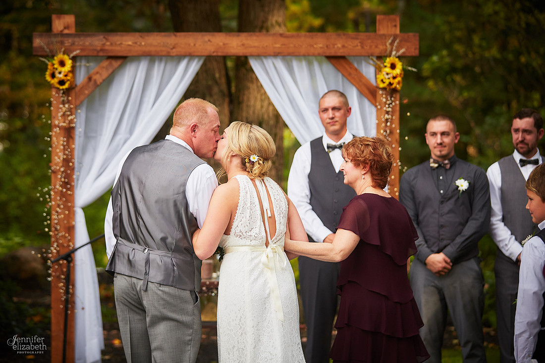 Allyson and Joe's Fall Backyard Wedding in Novelty
