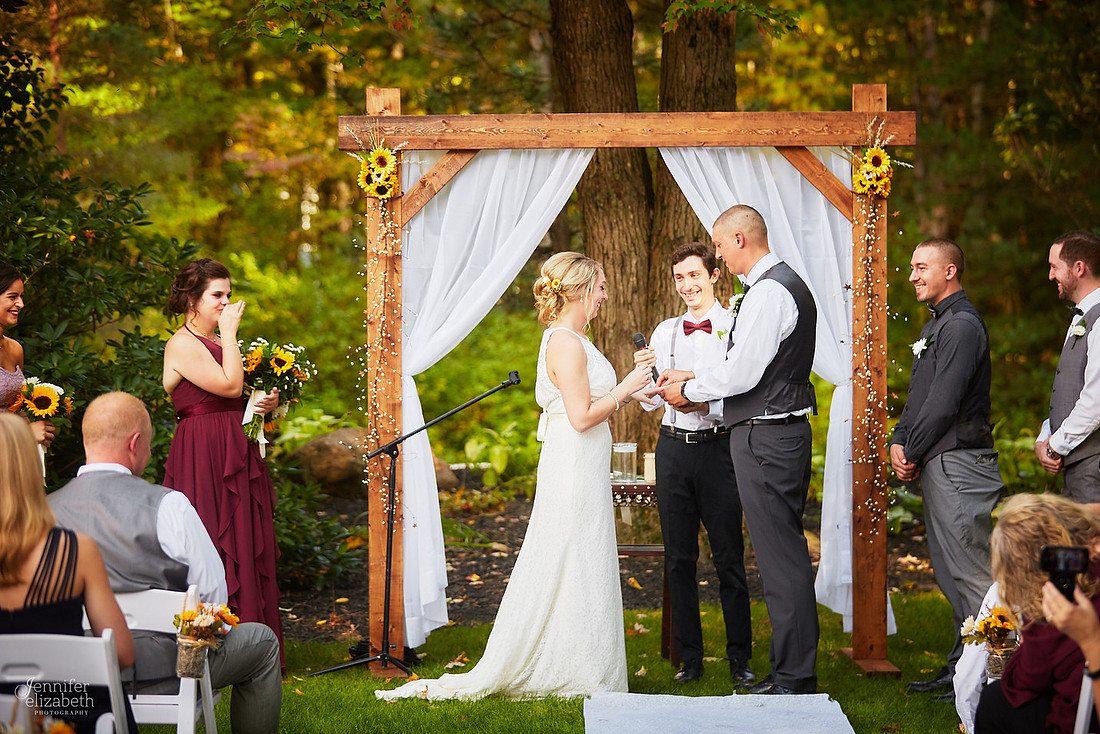 Allyson and Joe's Fall Backyard Wedding in Novelty