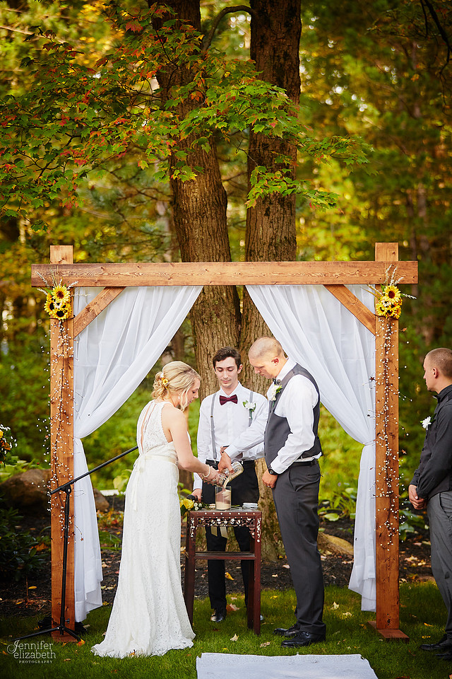 Allyson and Joe's Fall Backyard Wedding in Novelty