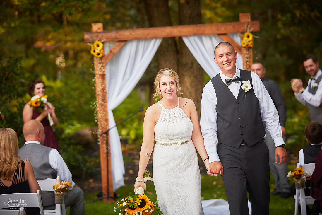 Allyson and Joe's Fall Backyard Wedding in Novelty