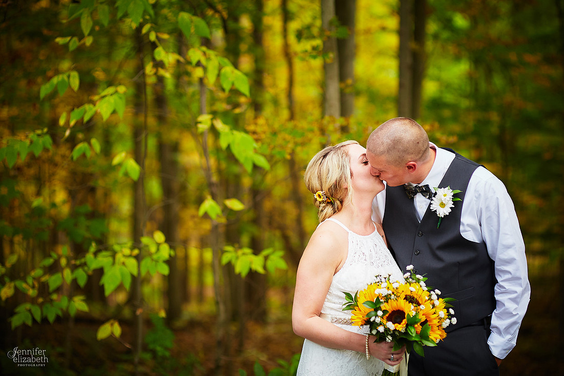Allyson and Joe's Fall Backyard Wedding in Novelty
