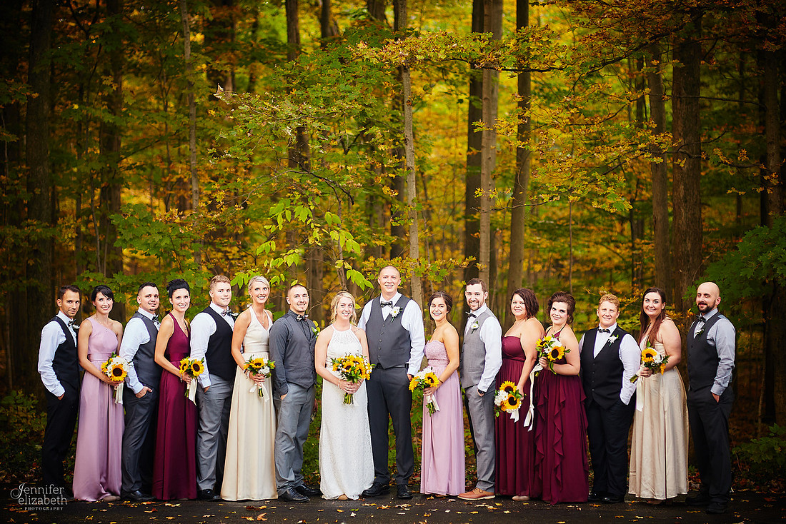 Allyson and Joe's Fall Backyard Wedding in Novelty