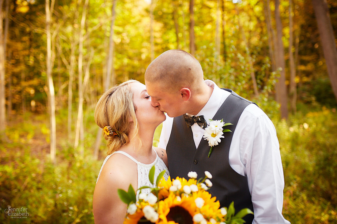 Allyson and Joe's Fall Backyard Wedding in Novelty