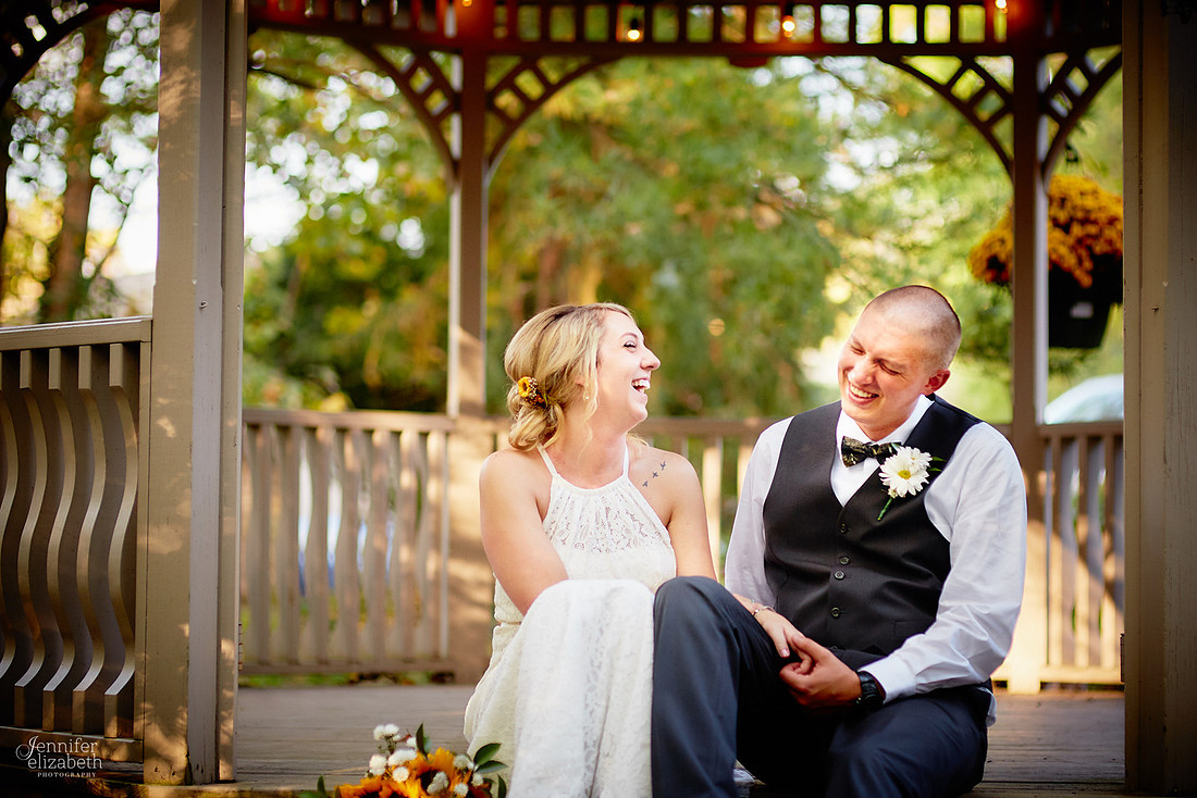 Allyson and Joe's Fall Backyard Wedding in Novelty