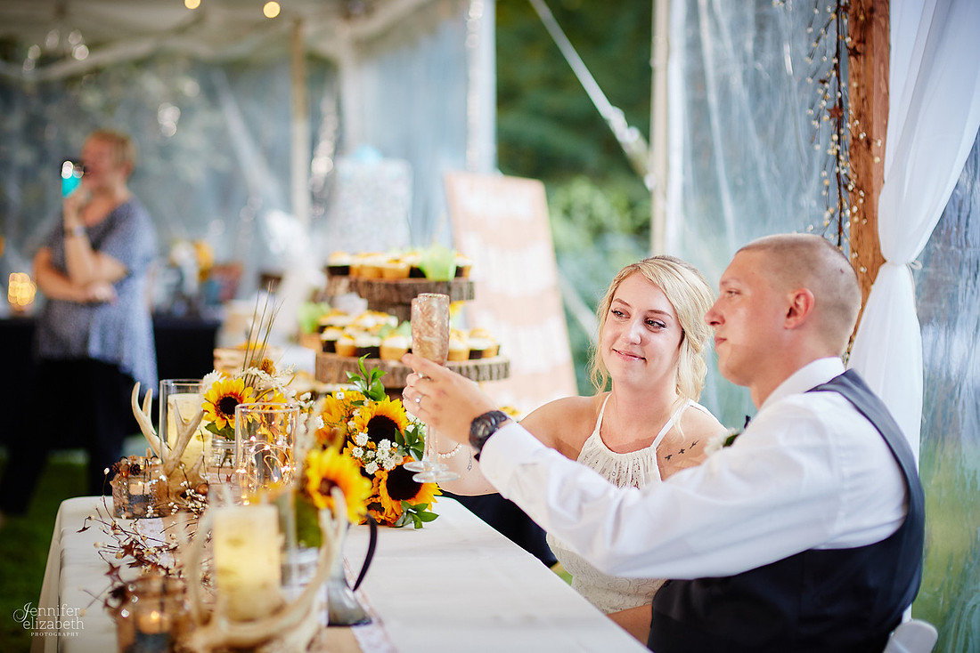 Allyson and Joe's Fall Backyard Wedding in Novelty