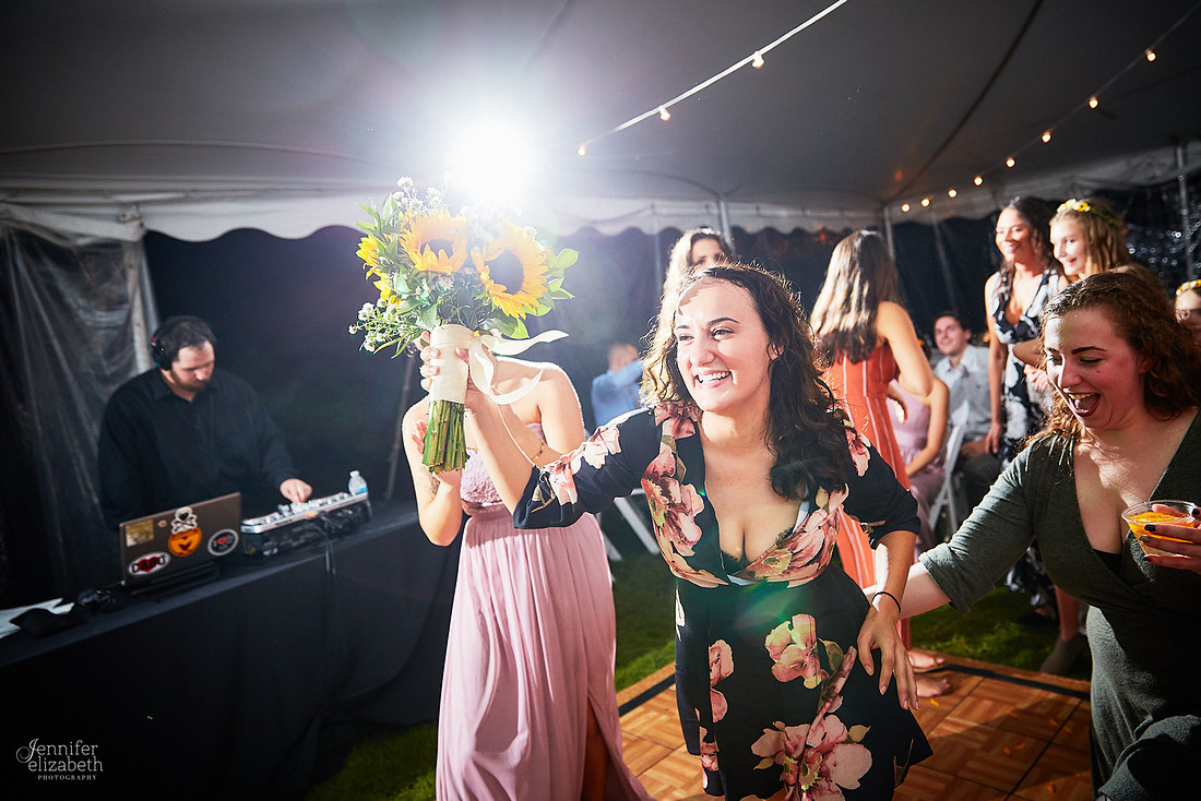 Allyson and Joe's Fall Backyard Wedding in Novelty