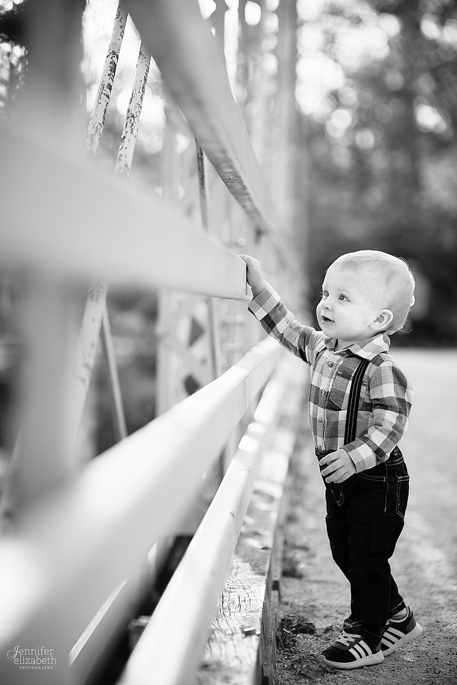 Jaxson: First Birthday Portrait Session at Station Road Bridge in Brecksville