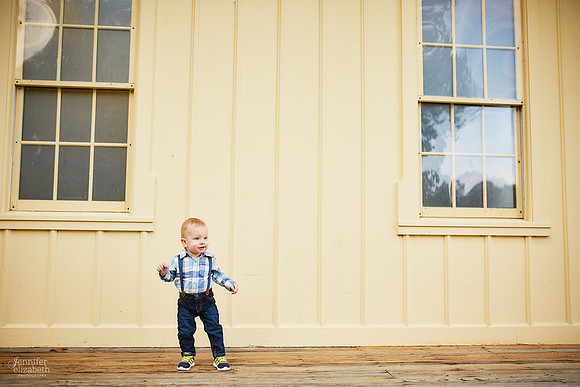 Jaxson: First Birthday Portrait Session at Station Road Bridge in Brecksville