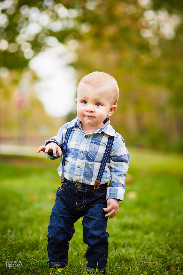 Jaxson: First Birthday Portrait Session at Station Road Bridge in Brecksville