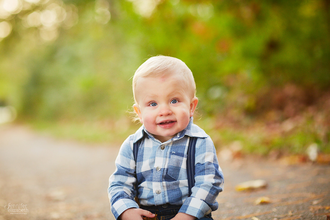 Jaxson: First Birthday Portrait Session at Station Road Bridge in Brecksville