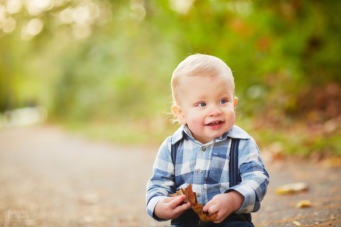 Jaxson: First Birthday Portrait Session at Station Road Bridge in Brecksville