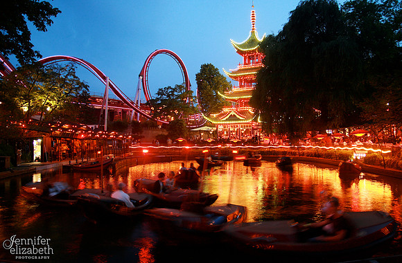 Tivoli Gardens in Copenhagen, Denmark