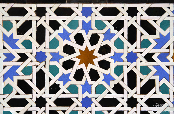 Tile in the Alcázar de Sevilla, Spain