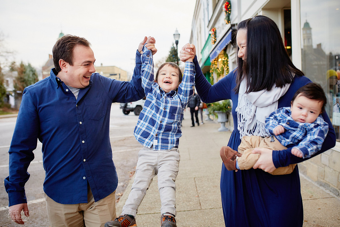 The H Family: Portrait Session in Chagrin Falls, Ohio