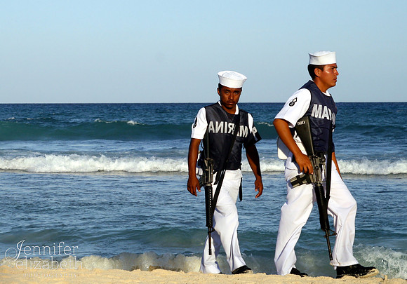 Marines in Playa del Carmen, México