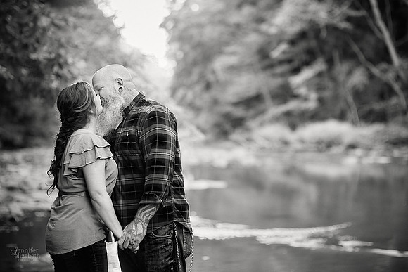 Jessica & Joe: Engagement Session at Henry Church Rock in Chagrin Falls