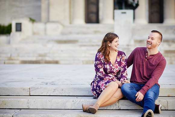 Grace & Gabe: Engagement Session at Wade Oval near the Cleveland Museum of Art