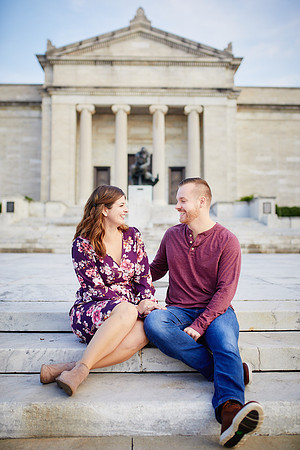 Grace & Gabe: Engagement Session at Wade Oval near the Cleveland Museum of Art