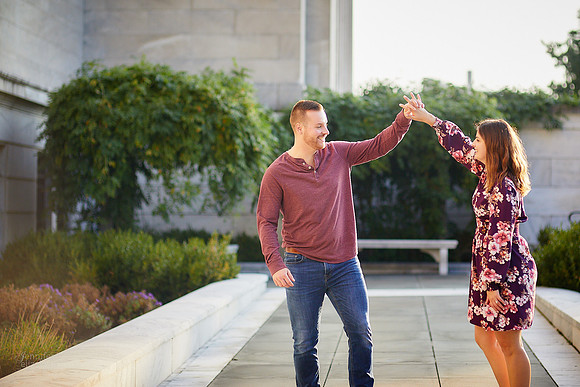 Grace & Gabe: Engagement Session at Wade Oval near the Cleveland Museum of Art