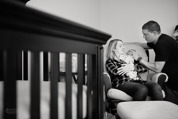 Baby Hazel: Newborn Lifestyle Portrait Session at Home in Chesterland, Ohio