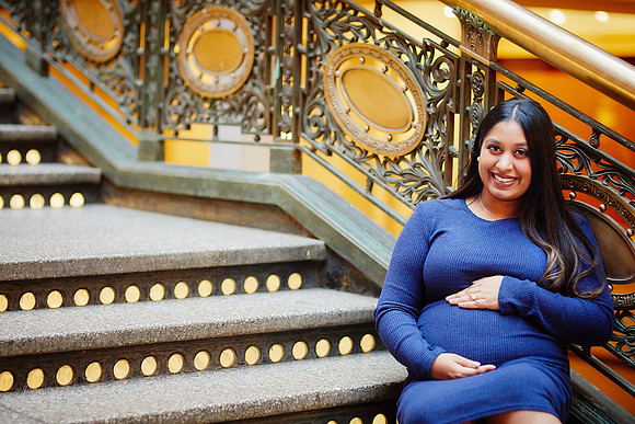 Stephanie & Vick: Maternity Session at the Hyatt Regency Cleveland at The Arcade