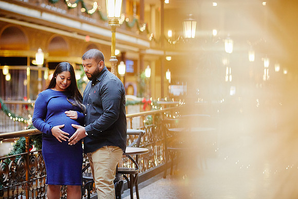 Stephanie & Vick: Maternity Session at the Hyatt Regency Cleveland at The Arcade