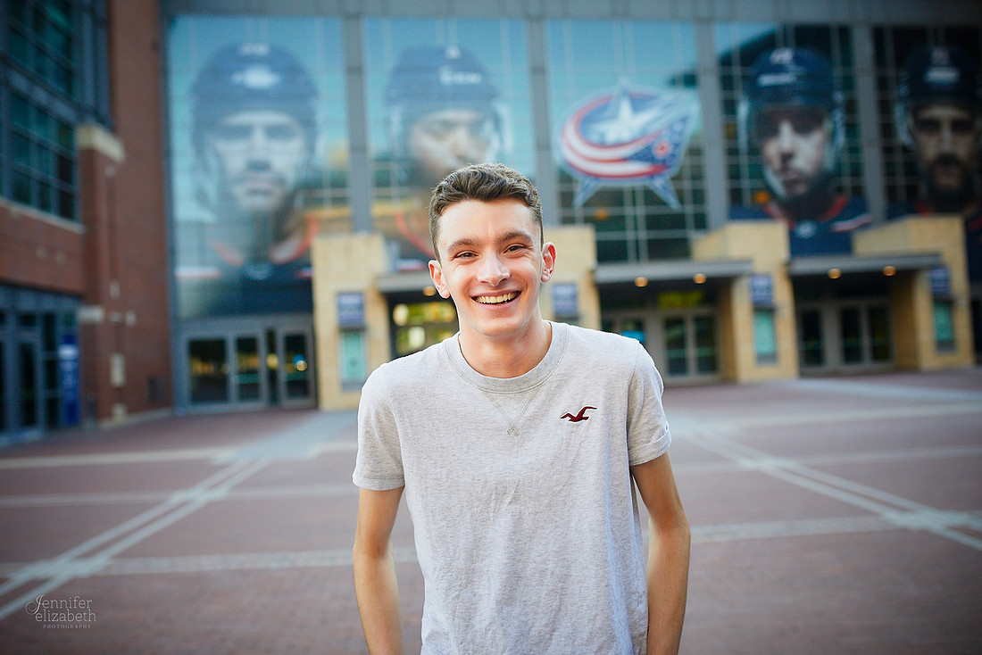 Ian: Senior Portrait Session at Nationwide Arena