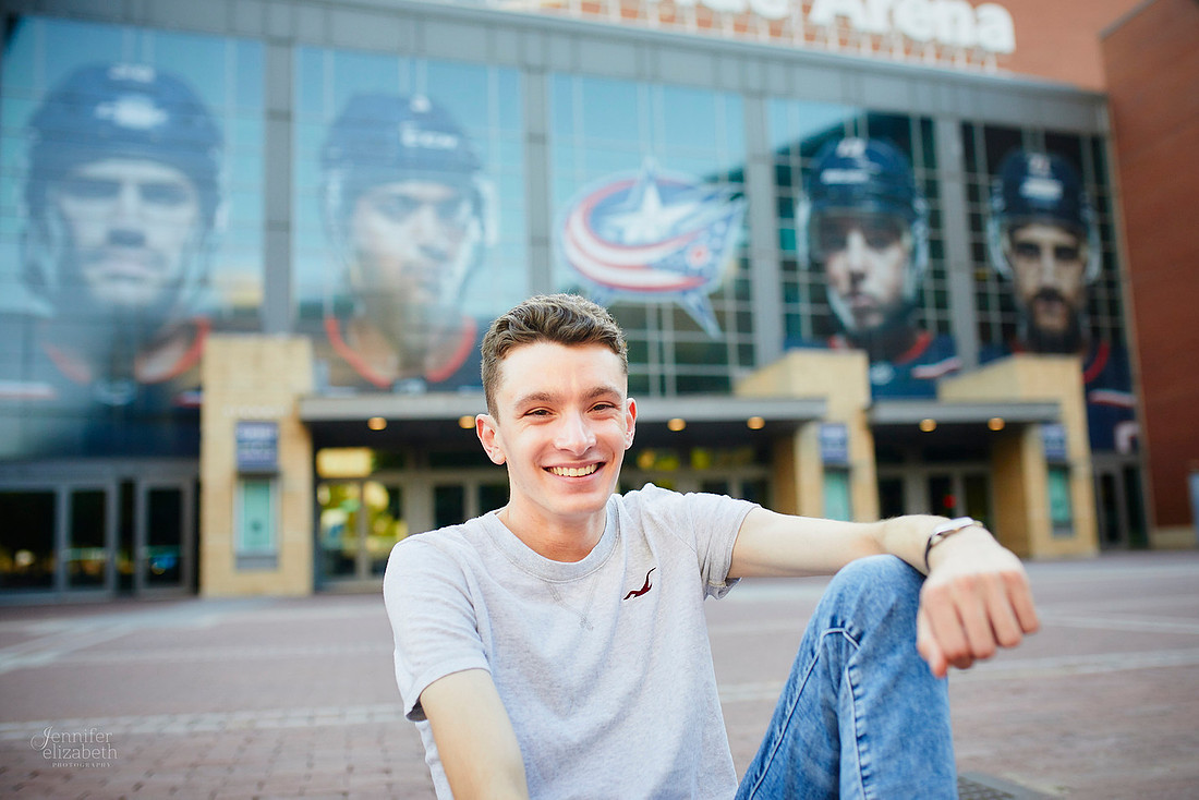 Ian: Senior Portrait Session at Nationwide Arena