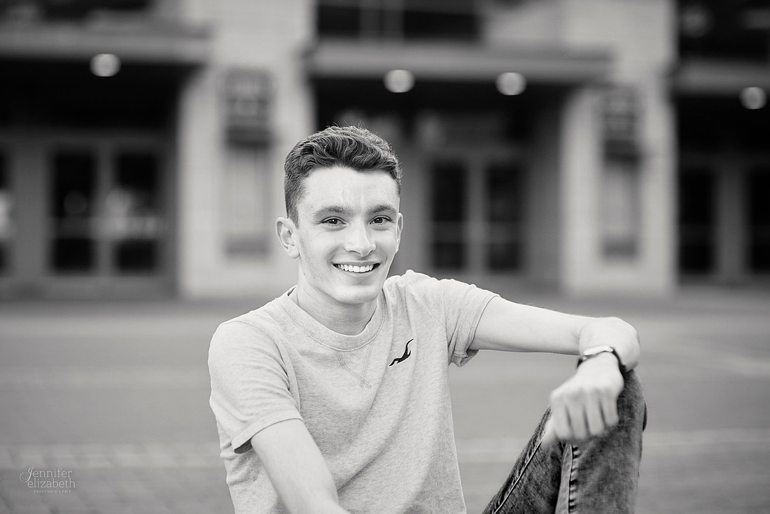 Ian: Senior Portrait Session at Nationwide Arena