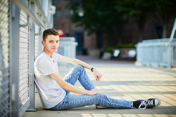 Ian: Senior Portrait Session at Nationwide Arena