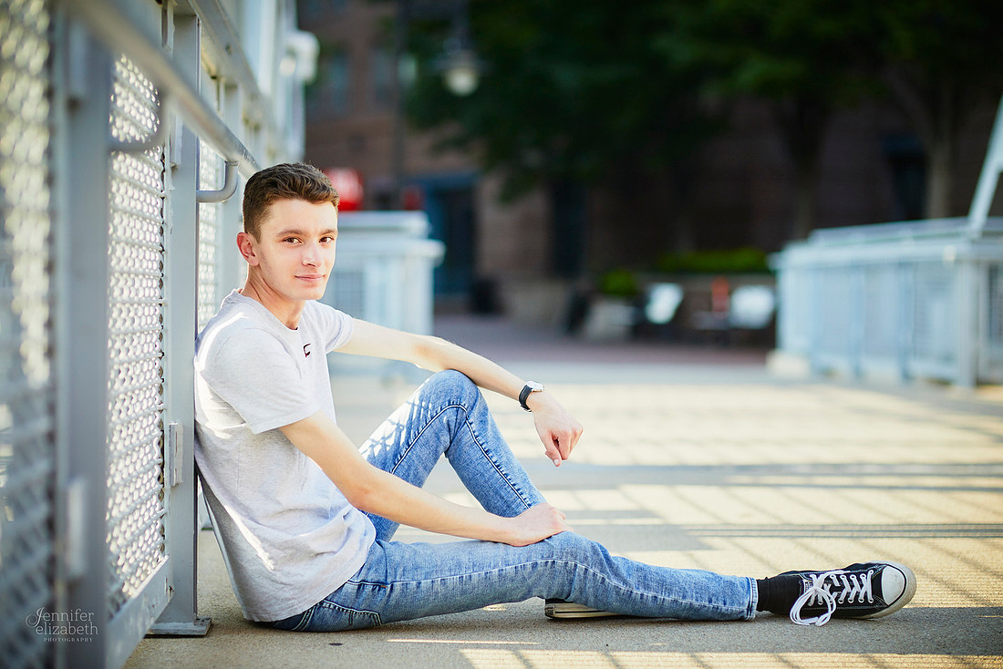 Ian: Senior Portrait Session at Nationwide Arena