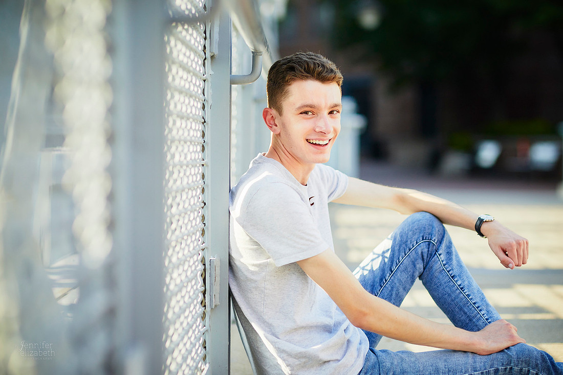 Ian: Senior Portrait Session at Nationwide Arena
