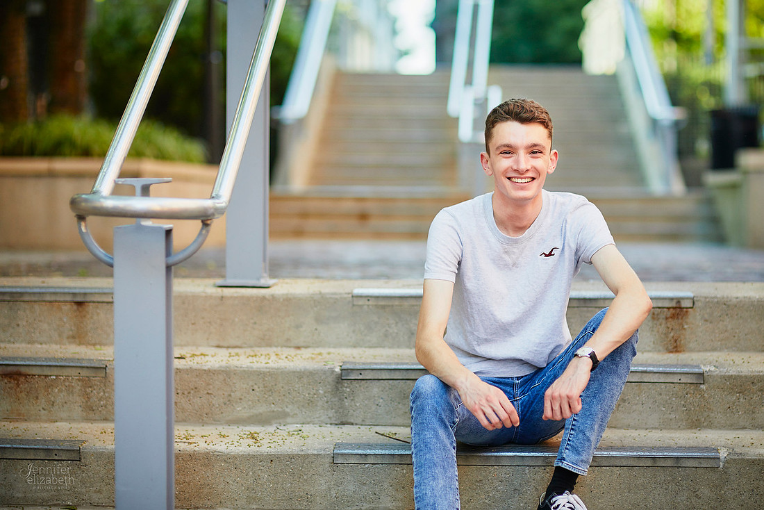 Ian: Senior Portrait Session at Nationwide Arena