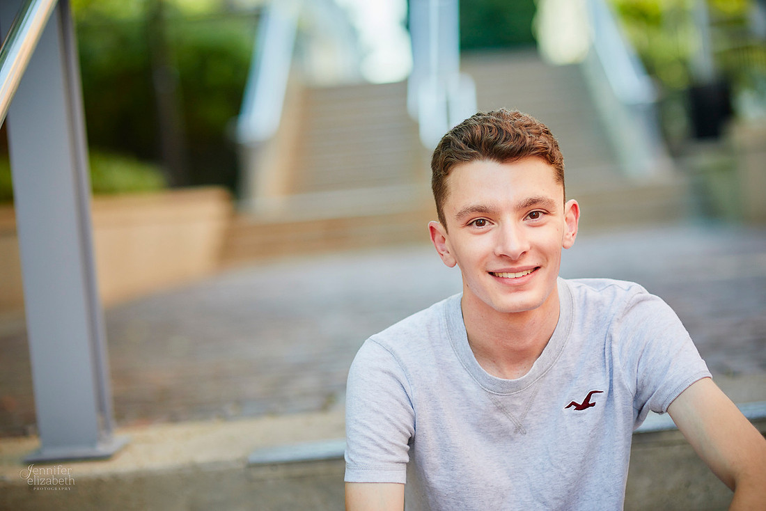 Ian: Senior Portrait Session at Nationwide Arena