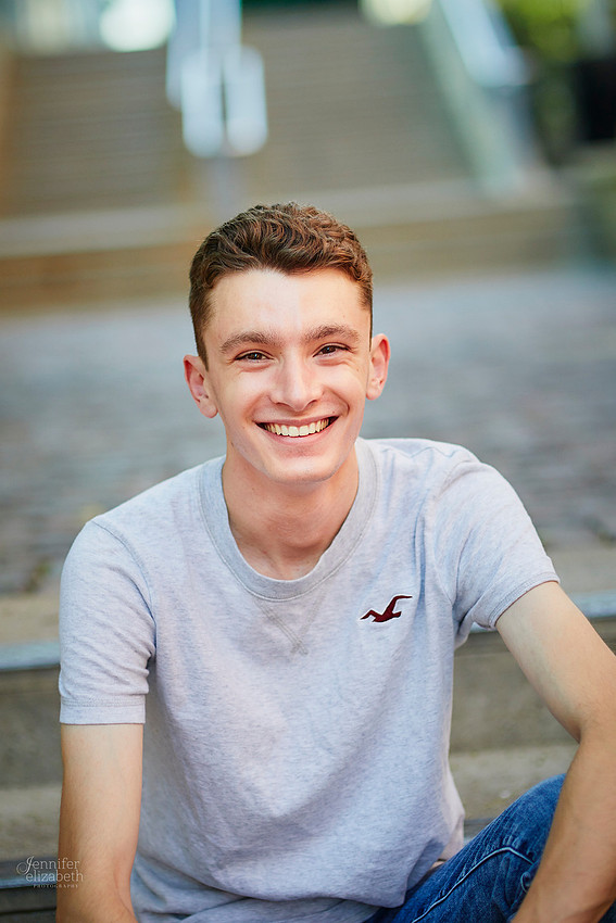 Ian: Senior Portrait Session at Nationwide Arena