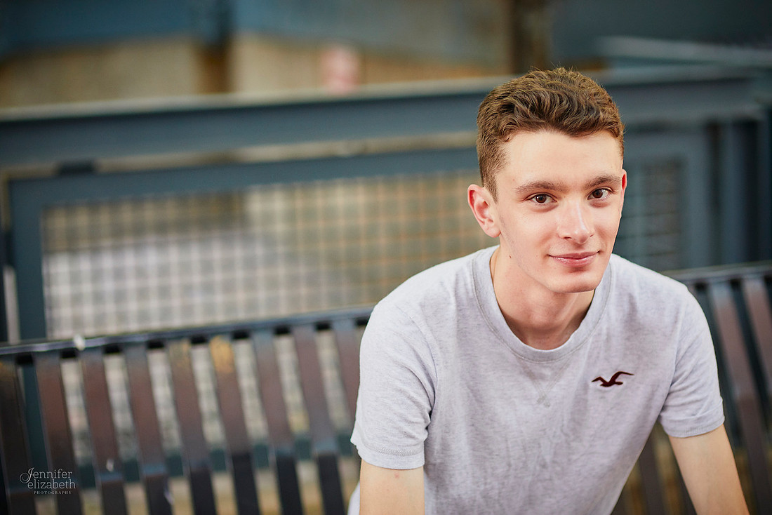 Ian: Senior Portrait Session at Nationwide Arena