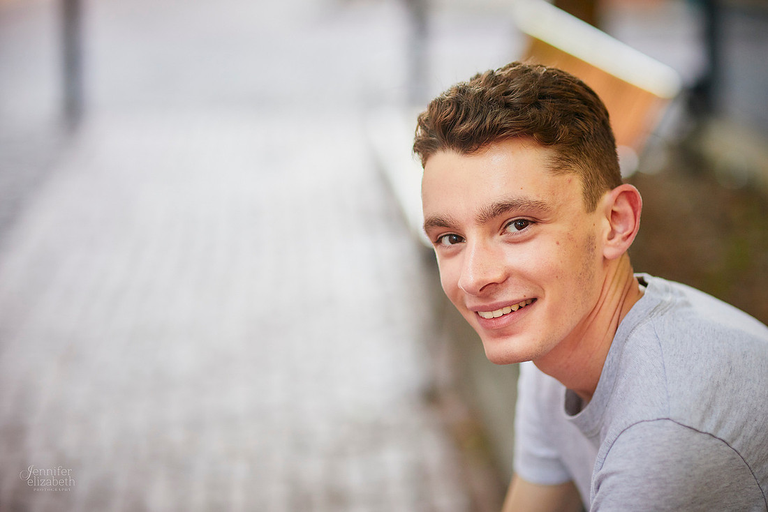 Ian: Senior Portrait Session at Nationwide Arena