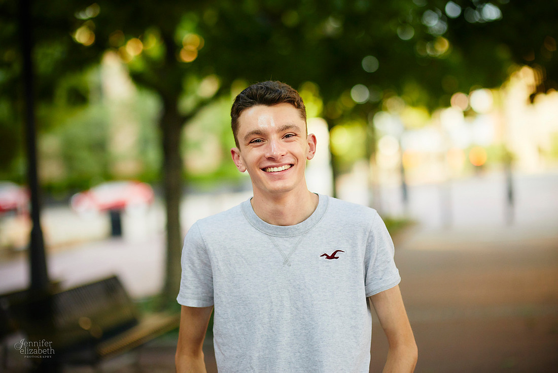 Ian: Senior Portrait Session at Nationwide Arena